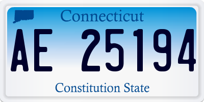 CT license plate AE25194