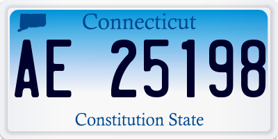 CT license plate AE25198