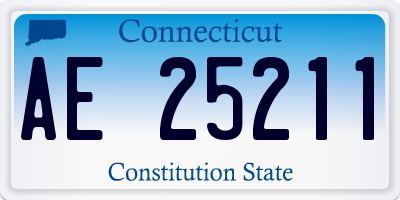 CT license plate AE25211