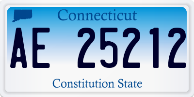 CT license plate AE25212