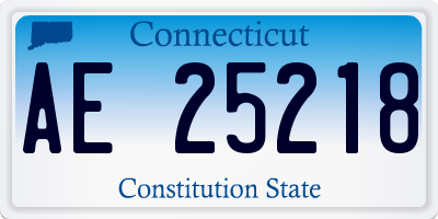 CT license plate AE25218