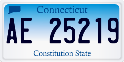 CT license plate AE25219
