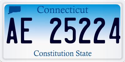 CT license plate AE25224