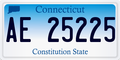 CT license plate AE25225