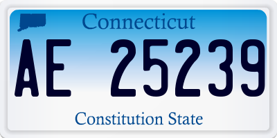 CT license plate AE25239
