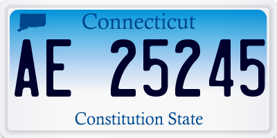 CT license plate AE25245