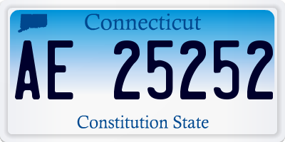 CT license plate AE25252
