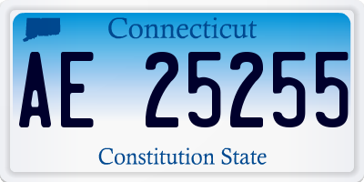 CT license plate AE25255