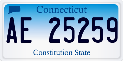 CT license plate AE25259