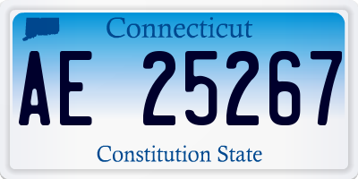 CT license plate AE25267