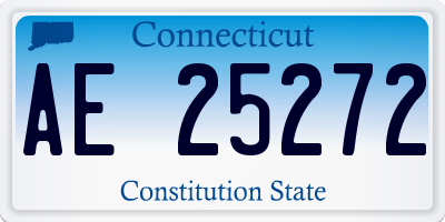 CT license plate AE25272