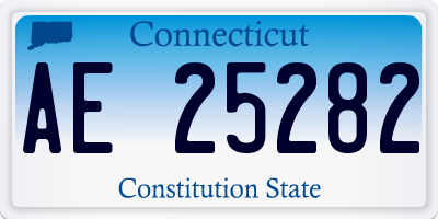 CT license plate AE25282