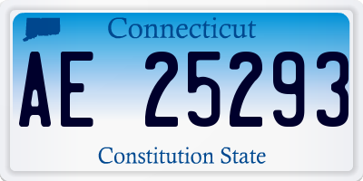 CT license plate AE25293