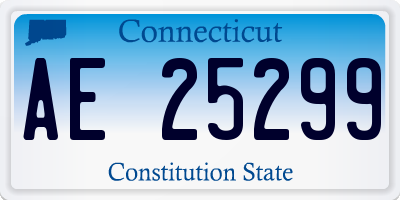 CT license plate AE25299