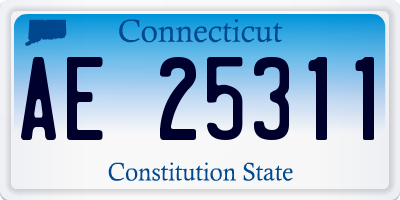CT license plate AE25311