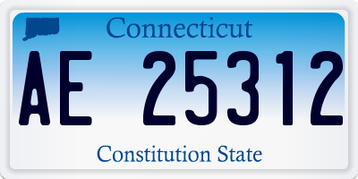 CT license plate AE25312