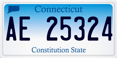 CT license plate AE25324