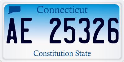 CT license plate AE25326