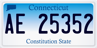 CT license plate AE25352