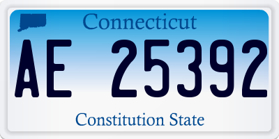 CT license plate AE25392