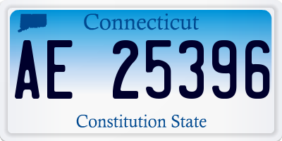 CT license plate AE25396