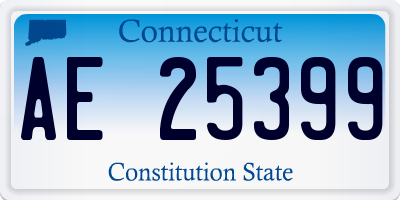 CT license plate AE25399
