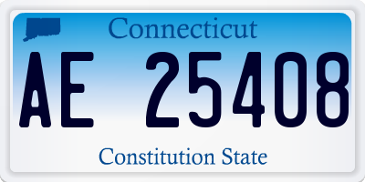 CT license plate AE25408