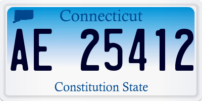 CT license plate AE25412