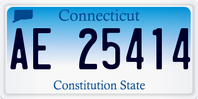 CT license plate AE25414