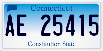 CT license plate AE25415