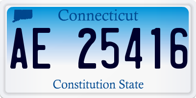 CT license plate AE25416