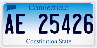 CT license plate AE25426