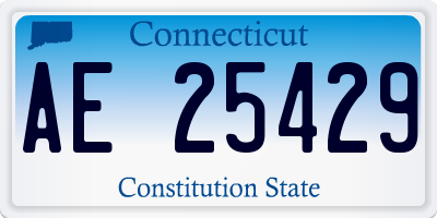 CT license plate AE25429