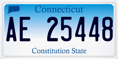 CT license plate AE25448