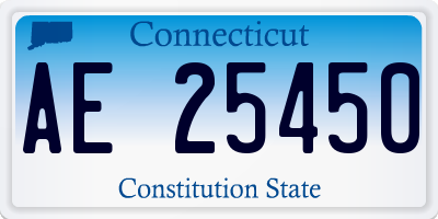 CT license plate AE25450