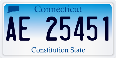 CT license plate AE25451