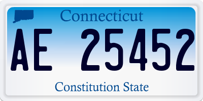 CT license plate AE25452