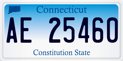 CT license plate AE25460