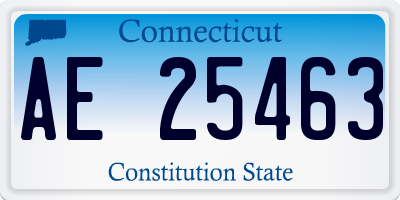 CT license plate AE25463