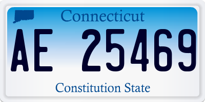 CT license plate AE25469