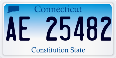 CT license plate AE25482