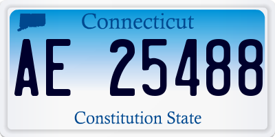 CT license plate AE25488