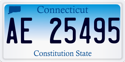 CT license plate AE25495
