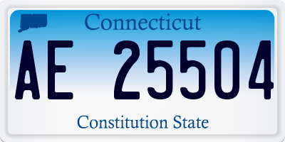 CT license plate AE25504