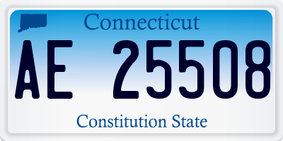 CT license plate AE25508