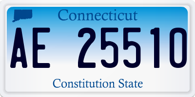 CT license plate AE25510