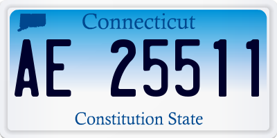 CT license plate AE25511