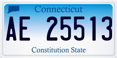 CT license plate AE25513