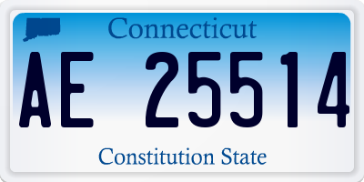 CT license plate AE25514