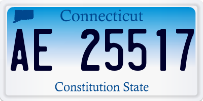 CT license plate AE25517